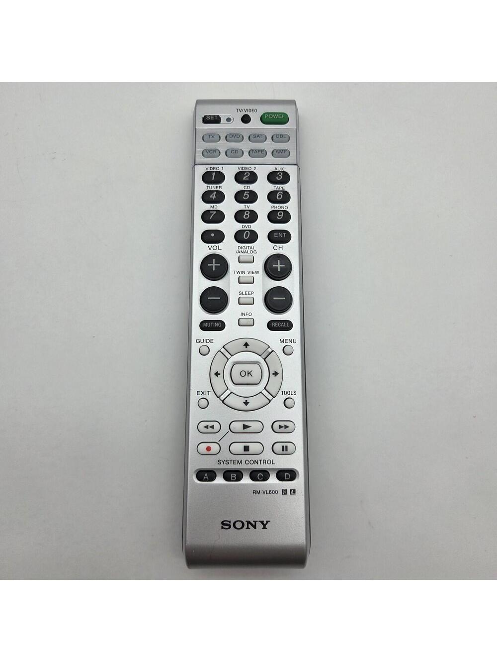 Genuine Sony RM-VL600 8-Device Universal Remote Commander RMVL600 OEM - Tested